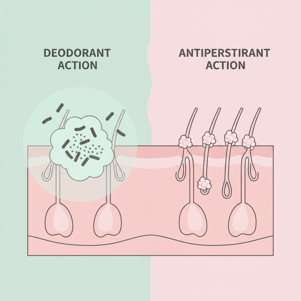 How deodorant and antiperspirant work differently