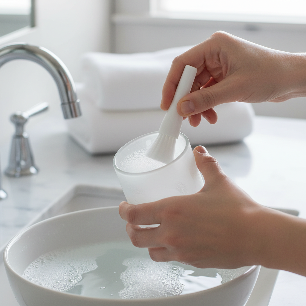 Scrubbing a deodorant case