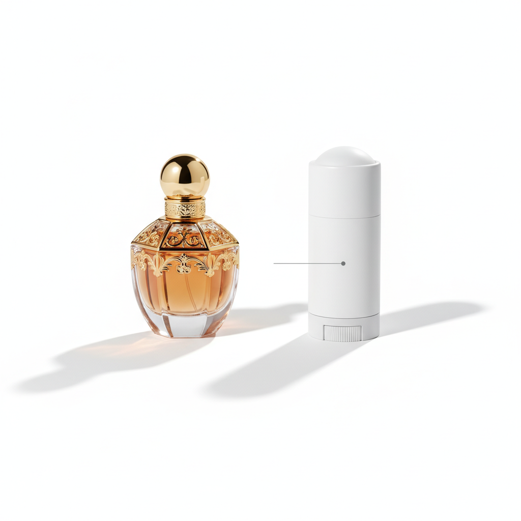 Unscented deodorant paired with perfume