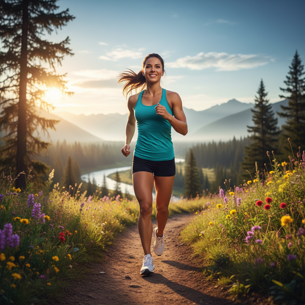 Active woman enjoying the outdoors